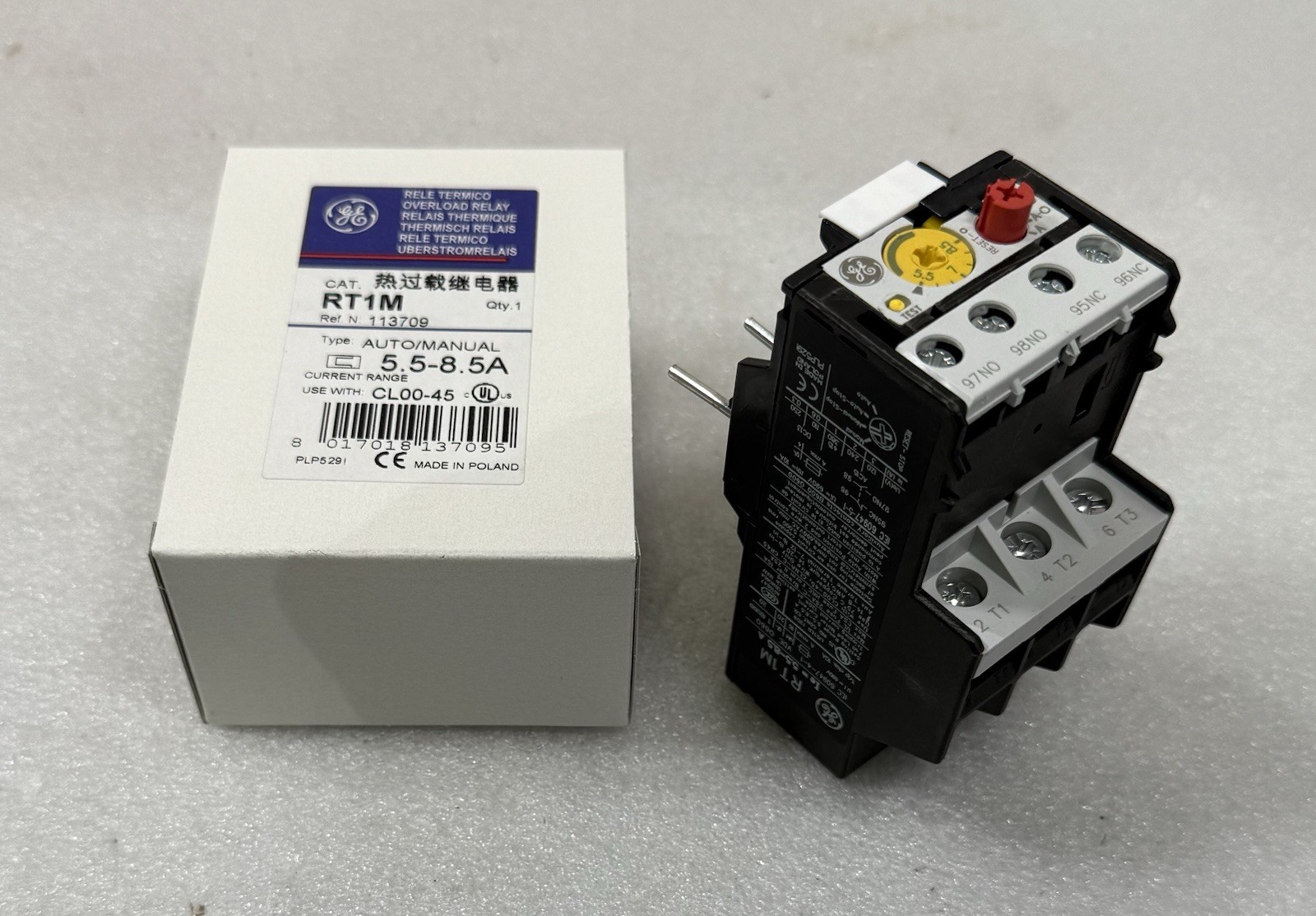 GE RT1M Overload Relay 5.5A - 8.5A New in Box