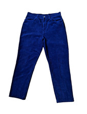 VINTAGE 1990s Jones Wear Sport Blue Corduroy Classic Fit Pants Women's Sz 12