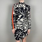 Mini robe moulante noire/blanche pour femme Farm Rio - taille M
