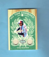 2025 Leaf Lumber Baseball Tim Raines   EMERALD EDITION  Dual Game Used  Bat #1/3