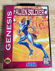 Alien Soldier - 16 Bit MD Game, Case, Manual For Sega Mega Drive Genesis