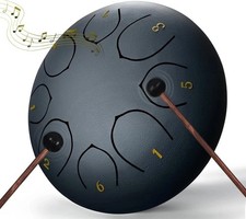 6" 8-Noten Stahl Zunge Chakra Trommel Wasserdicht Regen Glockenspiel Tasche & Schlägel Marineblau