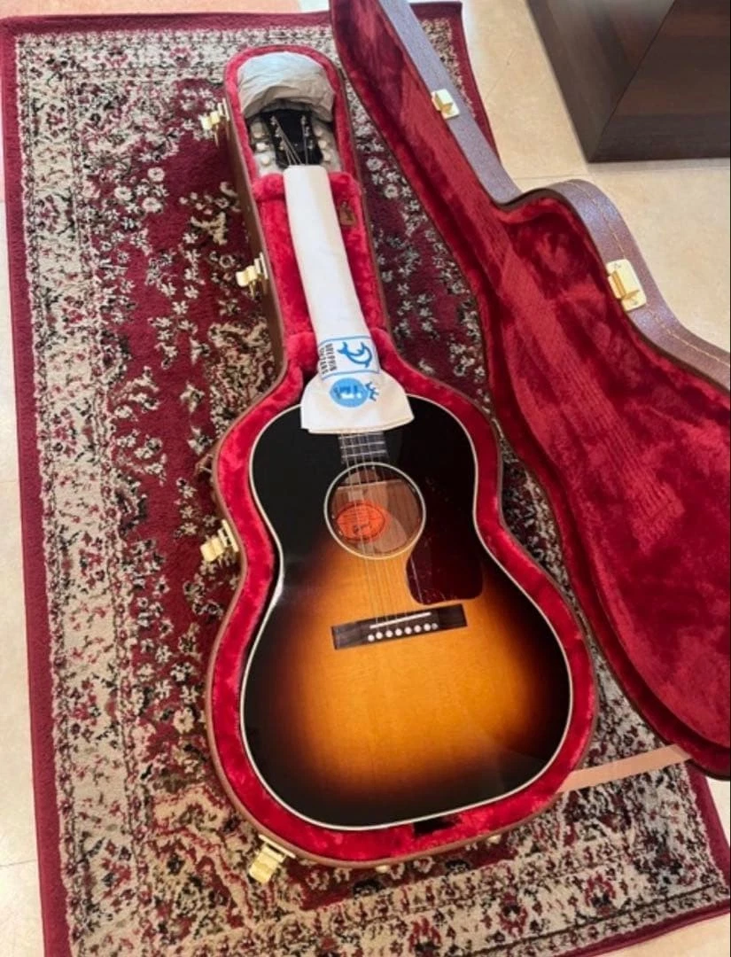 Guitarra Eléctrica Acústica Gibson 50s LG-2 Original Vintage Sunburst con Est...