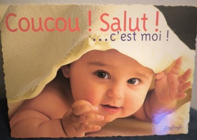 Baby postcard Hello it's me feeling