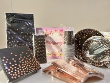 201-Piece Premium Disposable PartyTableware Set | Serves 25 Guests