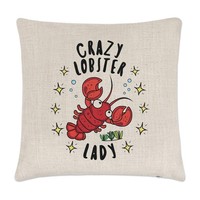 VerrüCkte Lobster Damen Stars Leinen Kissenbezug - Lustig Tiere