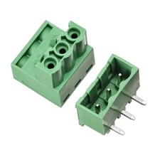 uxcell 3-Pin 5.08mm Pitch Right Angle PCB Screw Terminal Block Connector 10 Sets