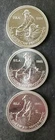 1984, 1985, and 1985 Engelhard 1oz Silver American Prospector Rounds