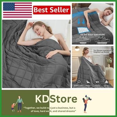 20lb Weighted Blanket for Adults 48x72 Cooling Microfiber Heavy Comforter