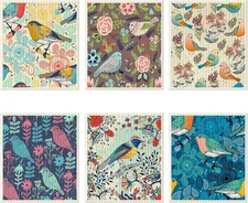 Cunhill 6 Pcs Swedish Dishcloth for Kitchen Swedish Dish Towels Reusable Paper T