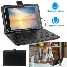7.9in Protective Keyboard Case W/ Keyboard PU Leather Back Stand Tablet Cover Vi