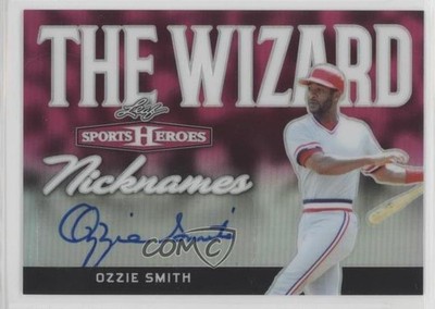 2018 Leaf Metal Sports Heroes Nicknames Pink /5 Ozzie Smith #N-OS1 Auto HOF uk2