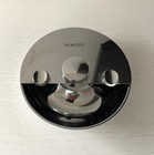 Mid Century Modern Atomic Style Chrome Ashtray with Rotating Dish Felt  Bottom — photo 1