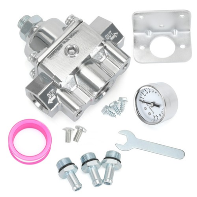 #ad Low Pressure Carb Fuel Regulator w Gauge For Holley Edelbrock Carb 12 804 $58.90
