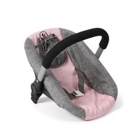 Bayer Chic 2000 Puppen Autositz Mit Adapter Melange Grau-Rosa Top