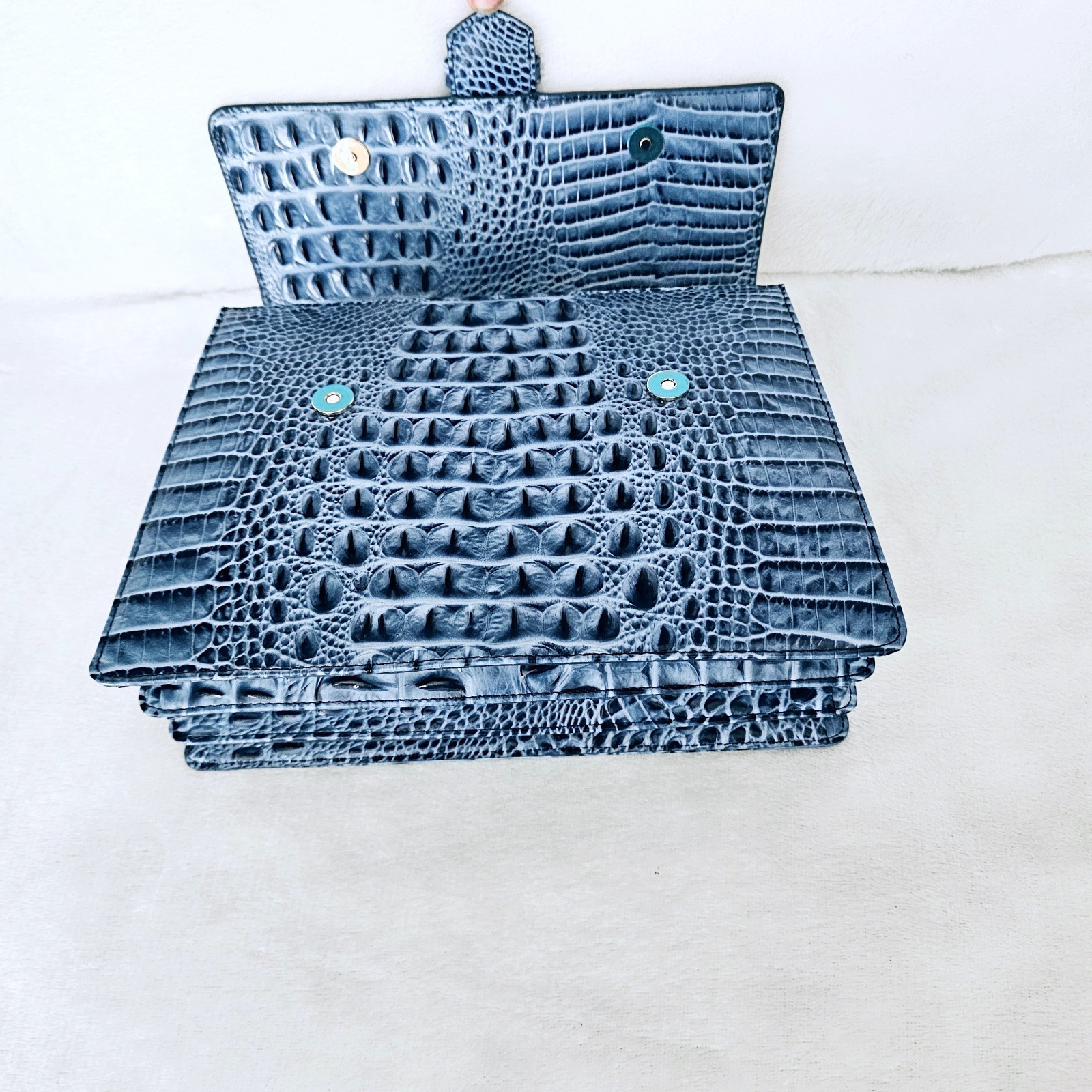 NEW BRAHMIN BLUE SERENADE HALLIE W/ADY WALLET image 8
