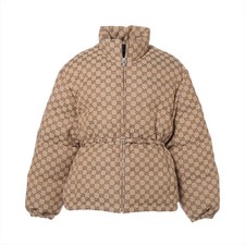 Gucci GG Canvas 25AW Cotton Down jacket 40 Ladies' Beige  797451  Belt Garment h