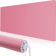Pink Desk Mat Large Gaming Mouse Pads, Computer Desk Cover Matt for Desktop Keyb