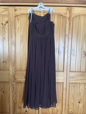 David's Bridal Brown Bridesmaid Dress With Shawl Size 20 F12495 Polyester