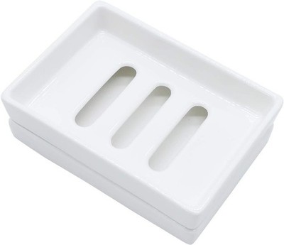 Ceramic Soap Dish Soap Holder Double Layer Soap Dish Draining Board Sover Saver