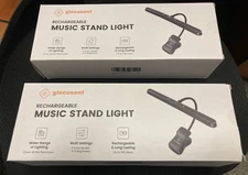 Glocusent 57 LED Super Bright Music Stand Light, Eye Caring Clip-on Black 