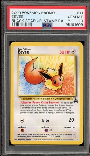 Pokemon Eevee JR Stamp Rally Japanese Promo #11 PSA 10 Gem Mint
