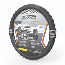 Nascar Steering Wheel Cover Universal Fit 14.5-15.5 Enhanced Grip Comfort