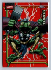 2026 Topps Chrome Marvel Throg Orange Lightning Refractor 25/25 #178