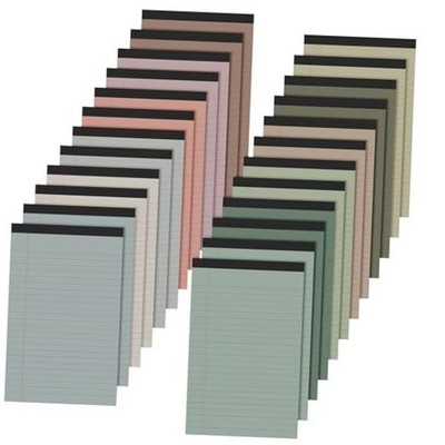  Pcs 5'' x 8'' Colored Note Pads Small Legal Pads Narrow Ruled 24 Fresh Colors