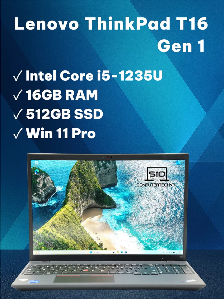 Lenovo ThinkPad T16 G1 · i5-1235U · 16GB · 512GB, Foto 1 von 5