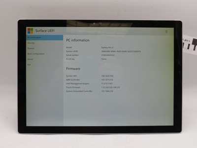 Microsoft Surface Pro 4 | i5-6300U@2.4GHz | 8GB RAM | 12'' | 256GB HD | No OS/AC