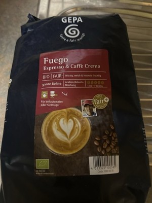 GEPA Spezialität ''Fuego'' ist ein Bio-Espresso hochwertigen Arabica- und Robusta