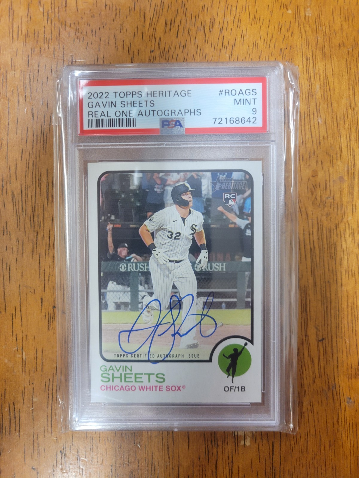2022 Topps Heritage Real One Autographs - Gavin Sheets PSA 9