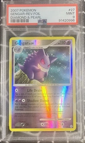 2007 Pokemon Diamond And Pearl Gengar Rev. Foil PSA 9 1 HIGHER