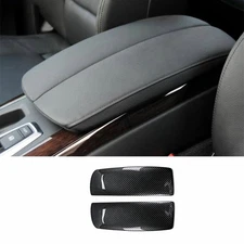 For BMW X6 E71 2008-2014 ABS Carbon Fiber Central Console Storage Box Cover Trim