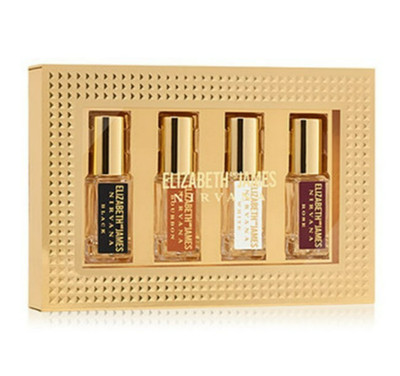 Elizabeth and James Nirvana Black/White/Rose/Bourbon EDP 4 x 3ml/0.1oz Set NIB