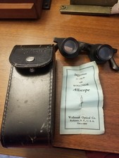 Vintage Allscope Wollensak 3X Binocular Opera Zoom Glasses With Leather Case
