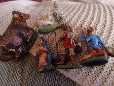 Statuine presepe - FONTANINI - Lotto 5 Pezzi 6,5 cm Vintage