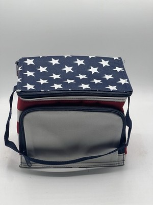 American Flag Soft Cooler Bag Insulated Lunch Box Stars Stripes #G03