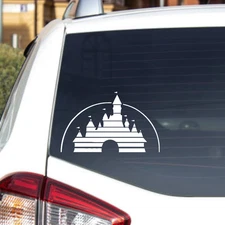 Disney Castle Sticker Vinyl Decal Car Window Bumper Playroom Toybox Size & Color