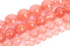 Fruity Pink Cherry Quartz Beads AAA Round Loose Beads 4/6-7/8-9/10MM