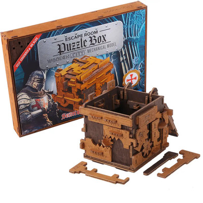 Wooden.City 3D Holz Puzzle Rätselbox Puzzle Box Escape Room Mechanical Modell