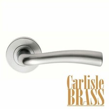 ROUND ROSE HANDLES IN SATIN CHROME SZCO50SC/BP CARLISLE BRASS SEROZZETTA CINCO 