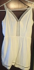 Everly Womens Dress Romper White Lace Small EUC Size Small