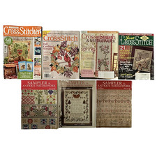 Lot of 7 Assorted Cross Stitching Magazines Mixed Themes and Designers