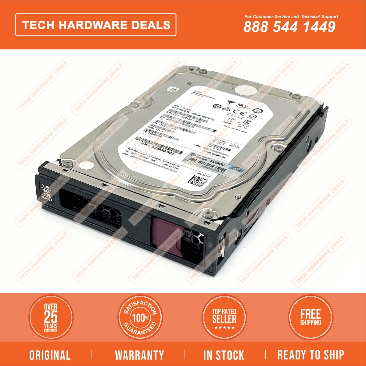 MB4000JVYZQ HPE 4TB SAS 12G 7.2K LFF LP DS HDD | eBay
