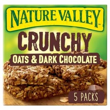 Nature Valley Crunchy Oats & Dark Chocolate Cereal Bars 5 x 42g X 2