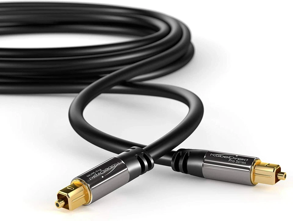 KabelDirekt Optical Digital Audio Cable Home Theater Fiber Optic Gold Plated - Image 2 of 4