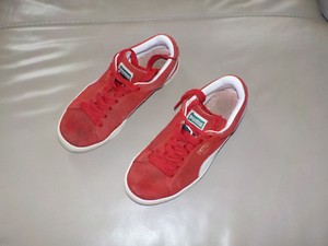 puma rouge sans lacet