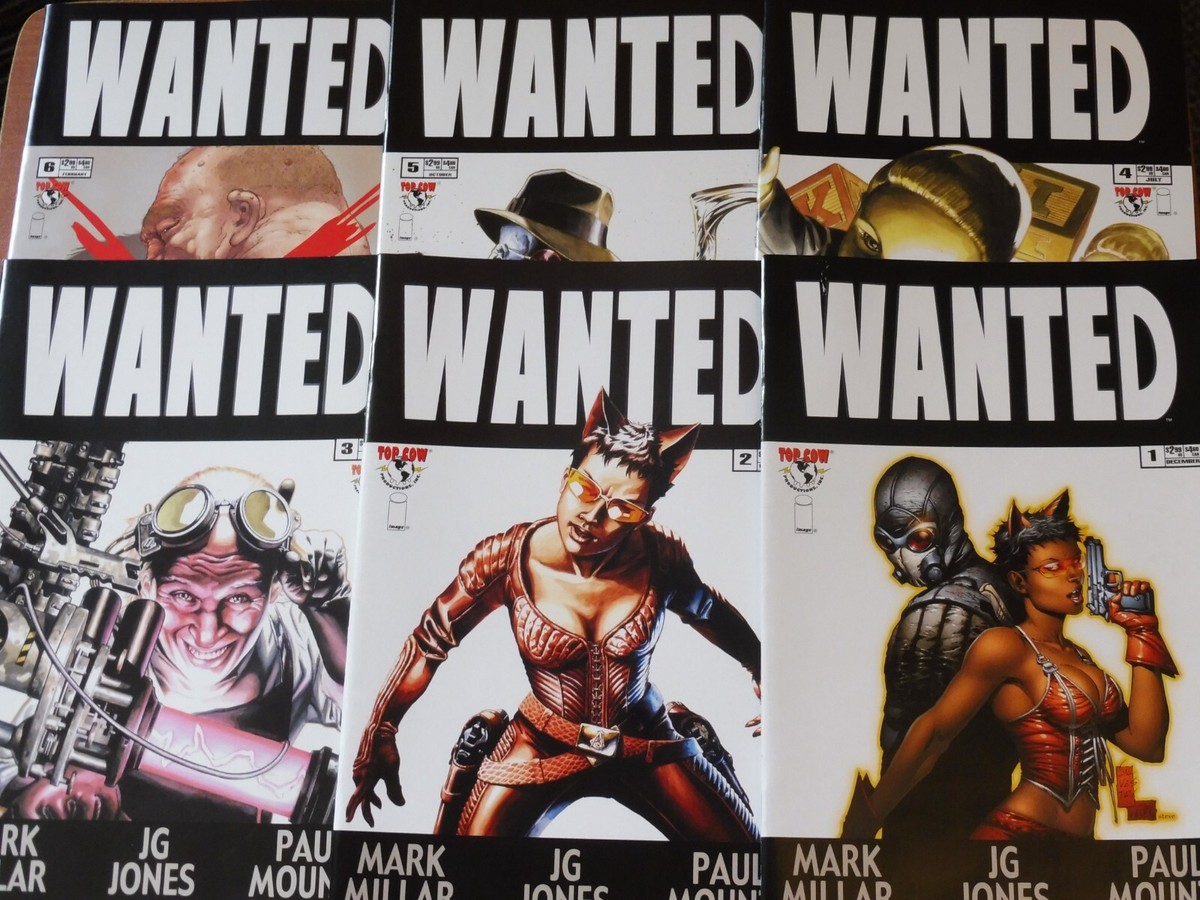 Top Cow Comics: WANTED #1 - #6 Complete Series 2003 Mark Millar